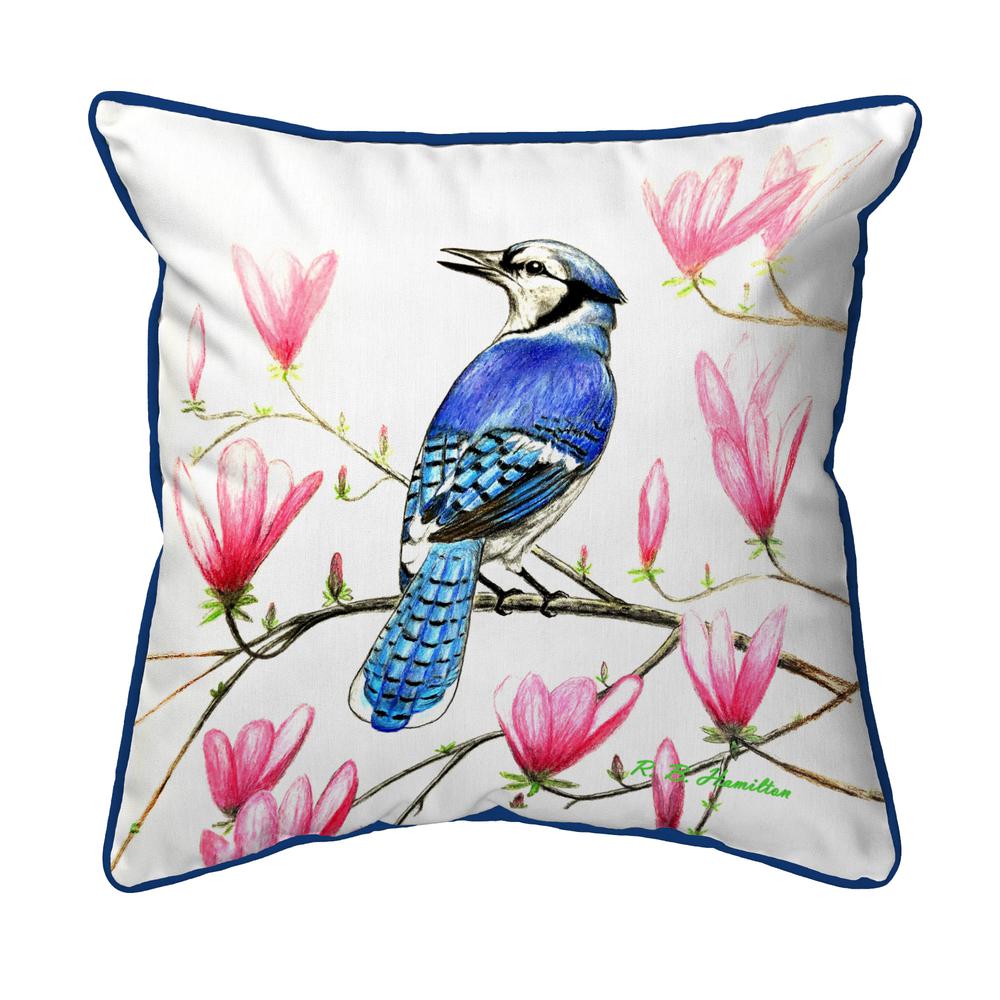 Blue Jay Large Indoor/Outdoor Pillow 18x18. Picture 1