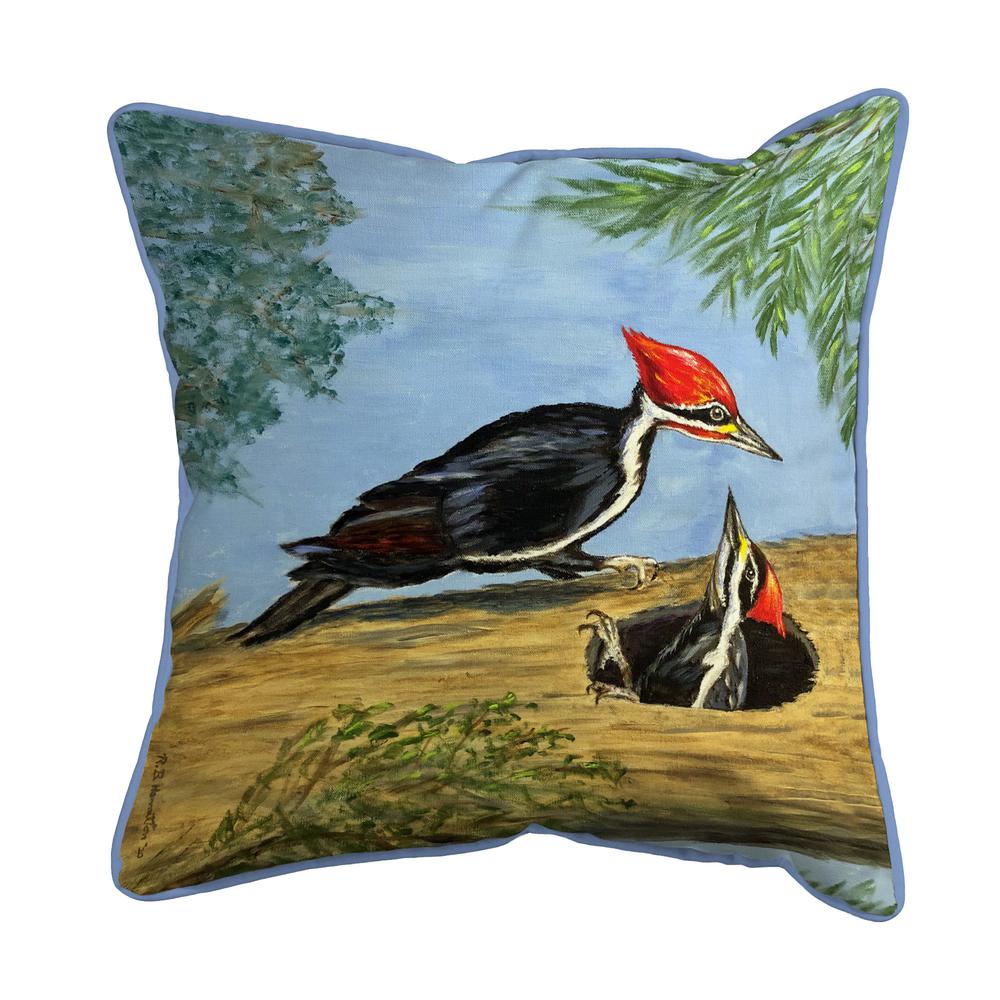 Pileated Woodpeckers Large Indoor/Outdoor Pillow 18x18. Picture 1