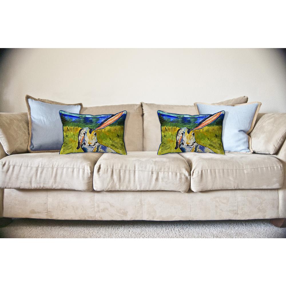 Rabbit Portrait Large Indoor/Outdoor Pillow 16x20. Picture 3