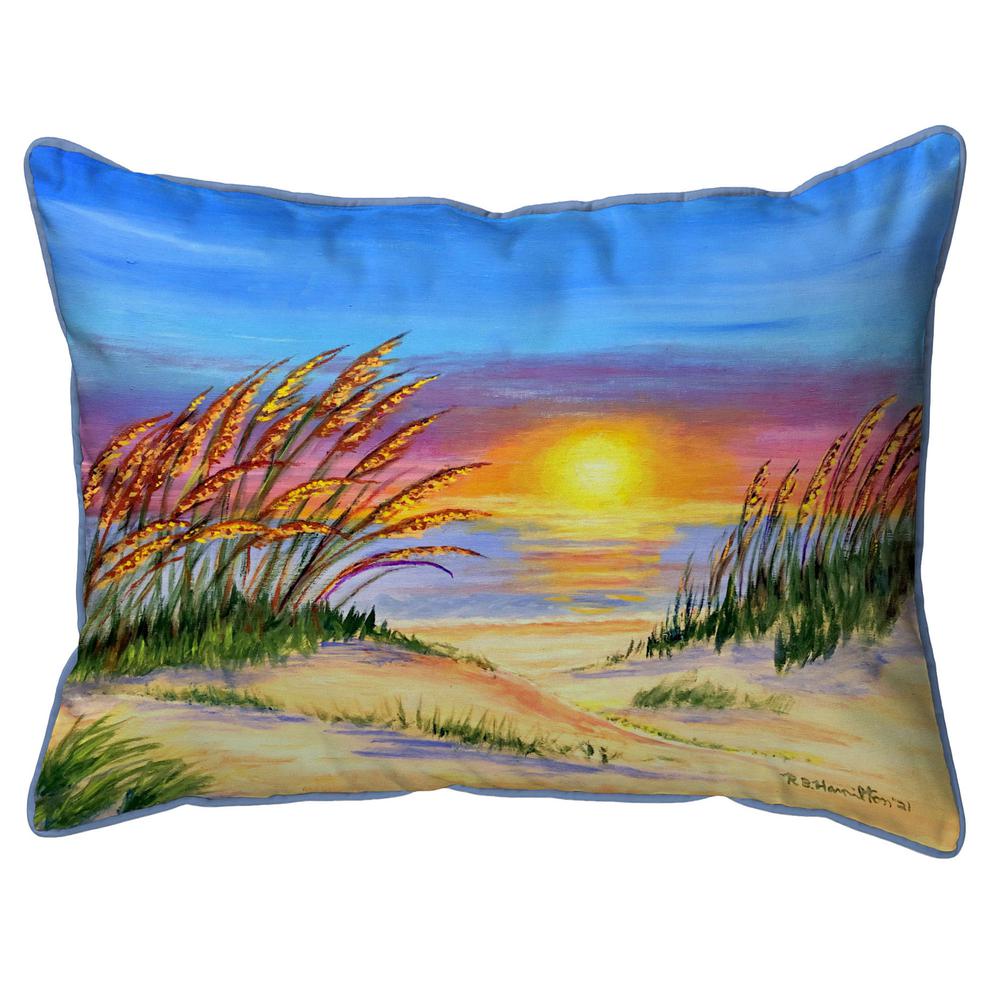 Sea Oates Sunrise Large Indoor/Outdoor Pillow 16x20. Picture 1