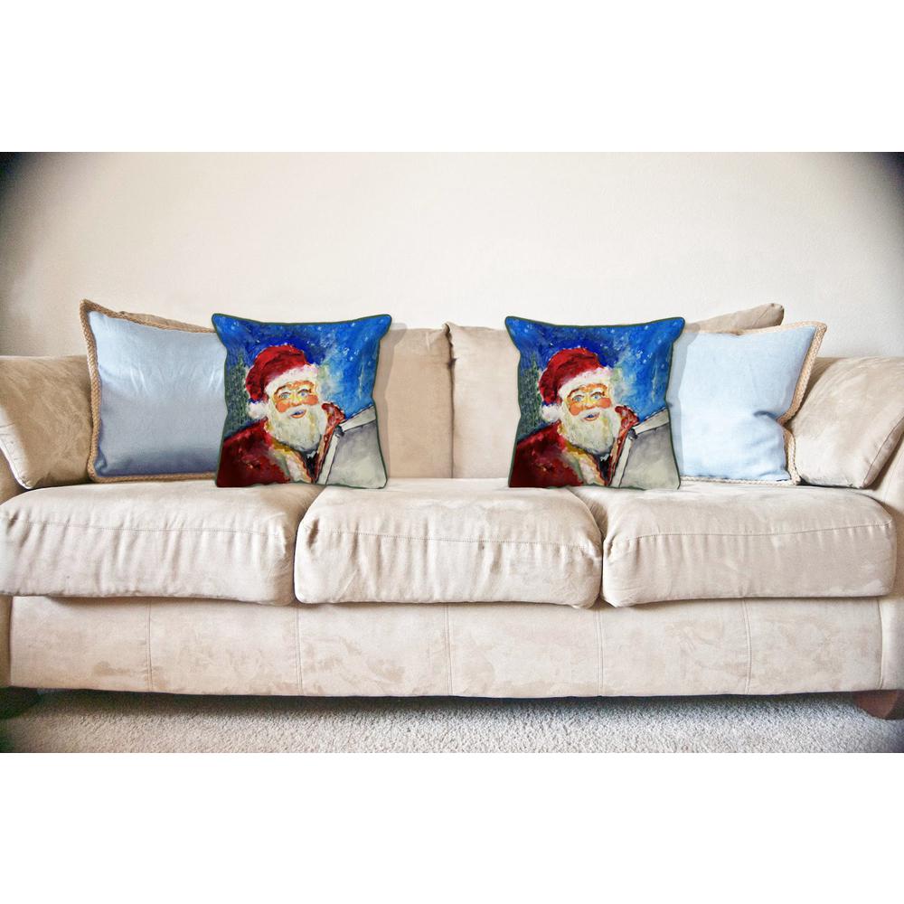 Santa's List Large Indoor/Outdoor Pillow 18x18. Picture 3