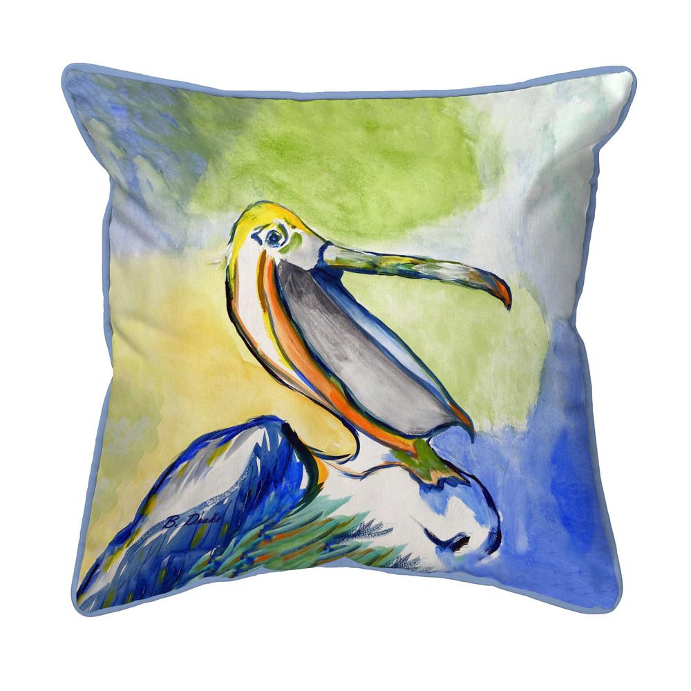 Happy Pelican Large Indoor/Outdoor Pillow 18x18. Picture 1