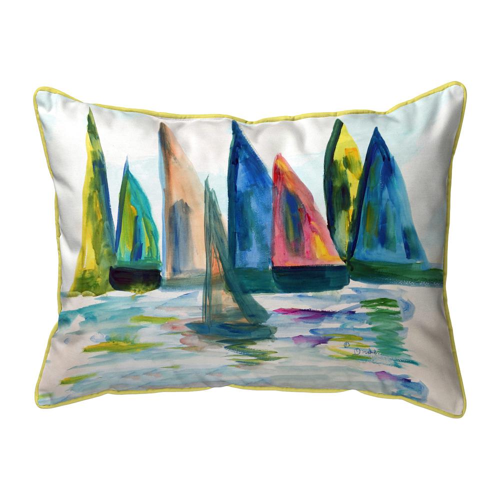 Sail With The Crowd Large Indoor/Outdoor Pillow 16x20. Picture 1