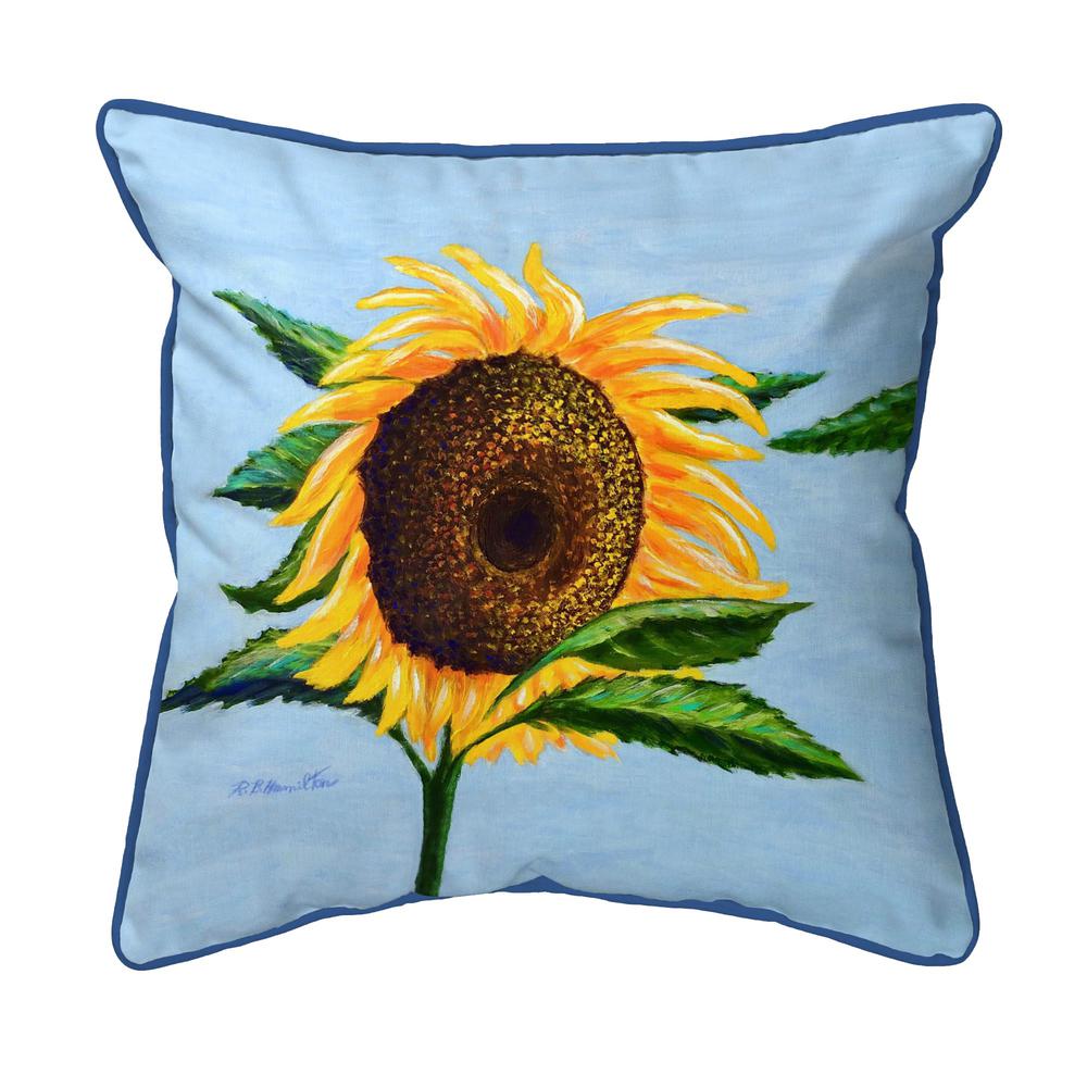 Sleepy Sunflower Large Indoor/Outdoor Pillow 16x20. Picture 1