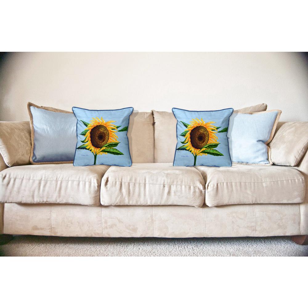 Sleepy Sunflower Large Indoor/Outdoor Pillow 16x20. Picture 3