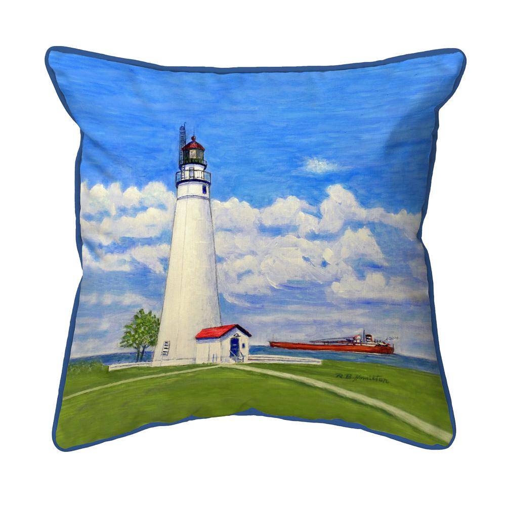 Fort Gratiot Lighthouse, MI Large Indoor/Outdoor Pillow 18x18. Picture 1