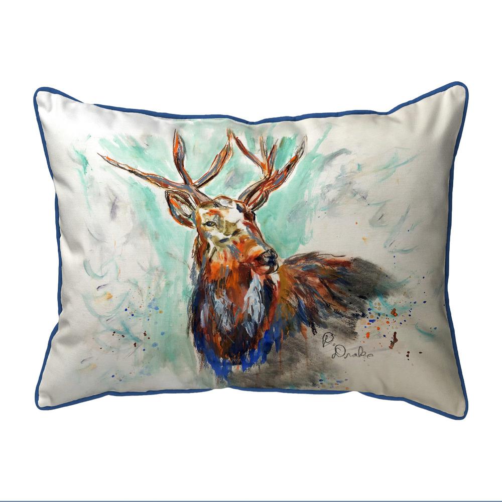 Buck in Fall Large Indoor/Outdoor Pillow 16x20. Picture 1