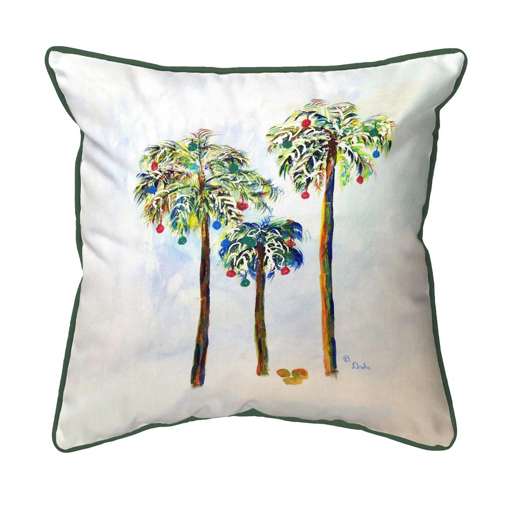 Christmas Palms Large Indoor/Outdoor Pillow 18x18. Picture 1