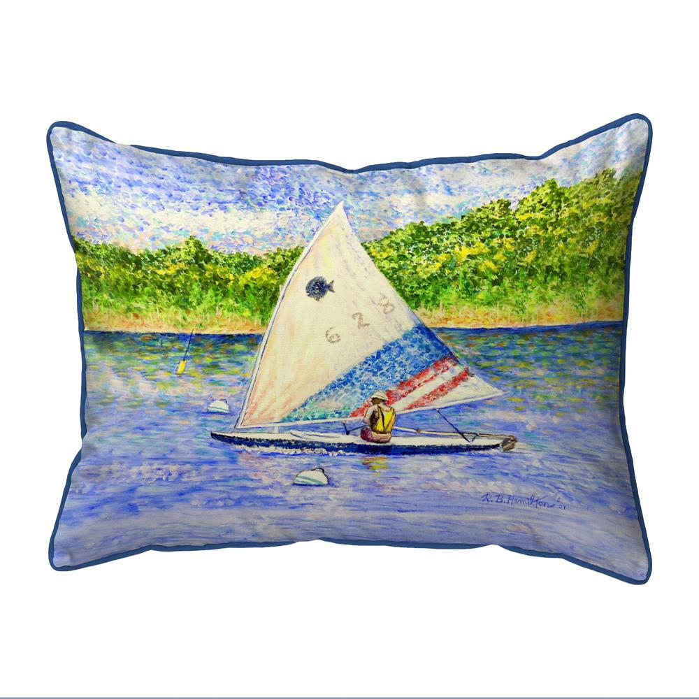Sunfish Sailing Large Indoor/Outdoor Pillow 16x20. Picture 1