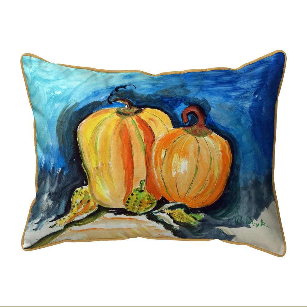 Two Pumpkins Large Indoor/Outdoor Pillow 16x20. Picture 1