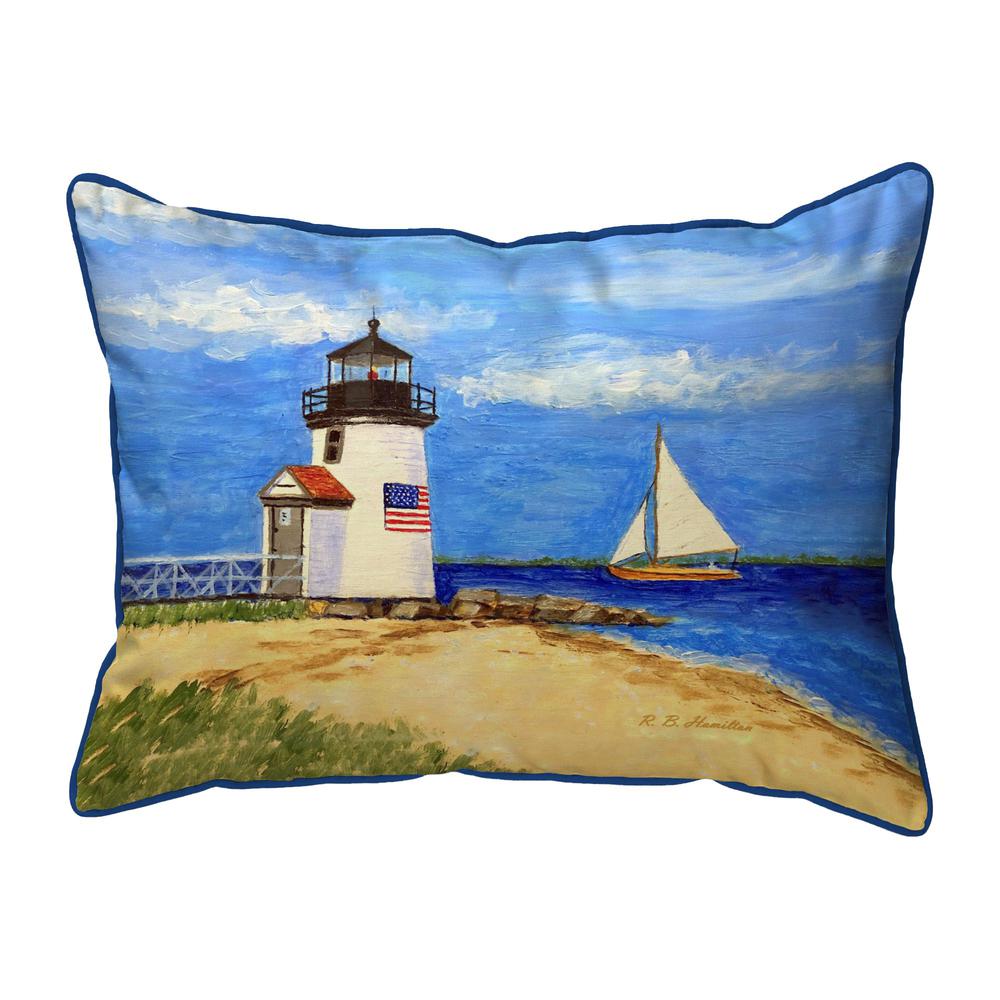 Brant Point Lighthouse, MA Large Indoor/Outdoor Pillow 16x20. Picture 1