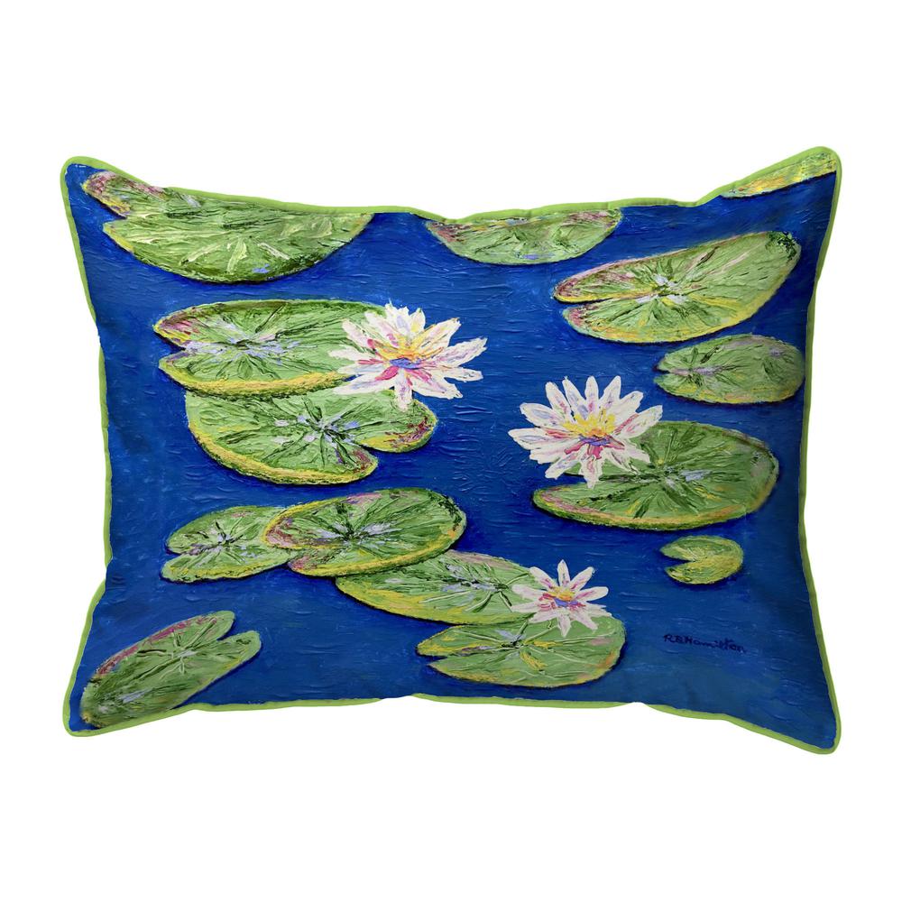 Lily Pads Large Indoor/Outdoor Pillow 16x20. Picture 1