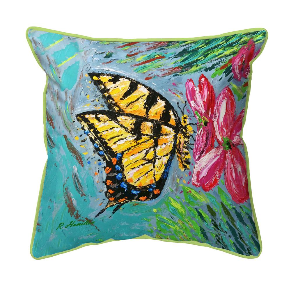 Palette Tiger Swallowtail Large Indoor/Outdoor Pillow 18x18. Picture 1