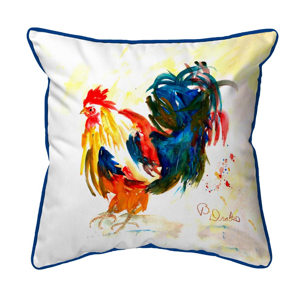 Colorful Rooster Large Indoor/Outdoor Pillow 18x18. Picture 1
