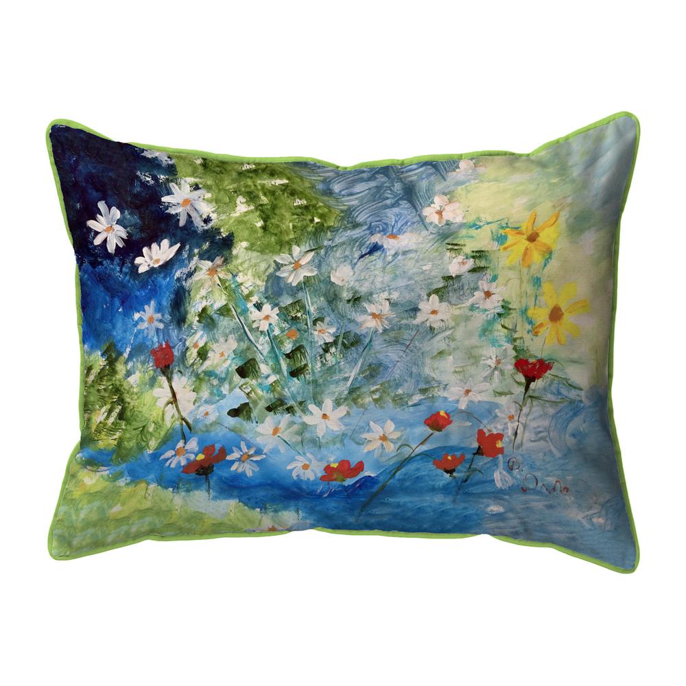 Many Wildflowers Large Indoor/Outdoor Pillow 16x20. Picture 1