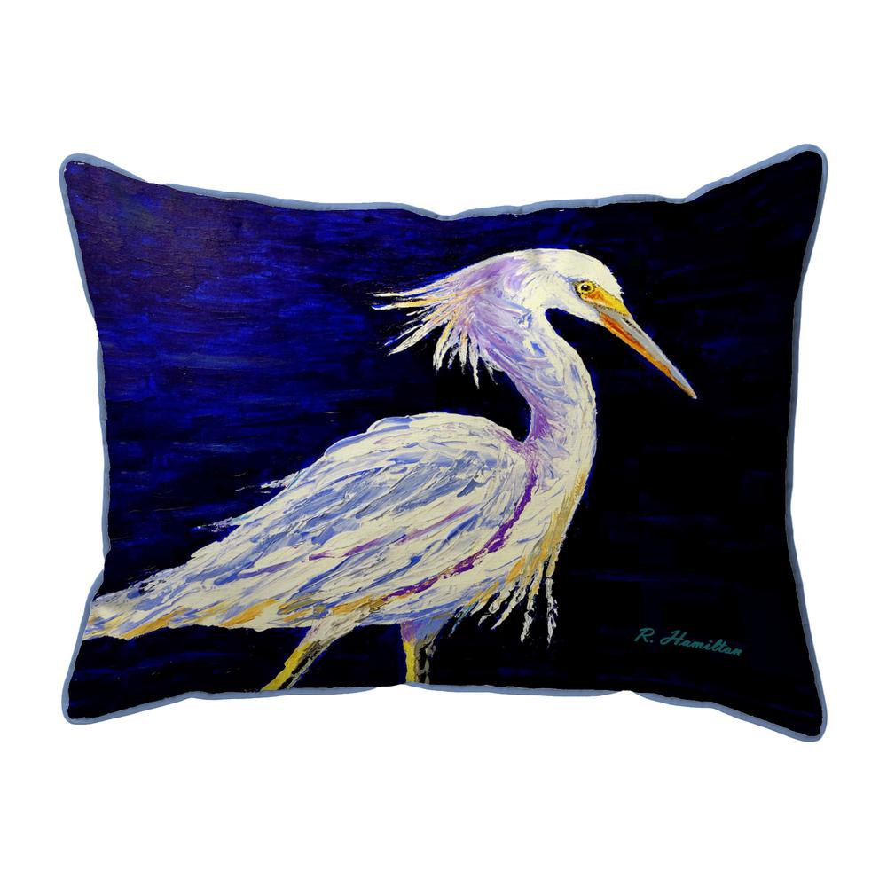 Palette Snowy Egret Large Indoor/Outdoor Pillow 16x20. Picture 1