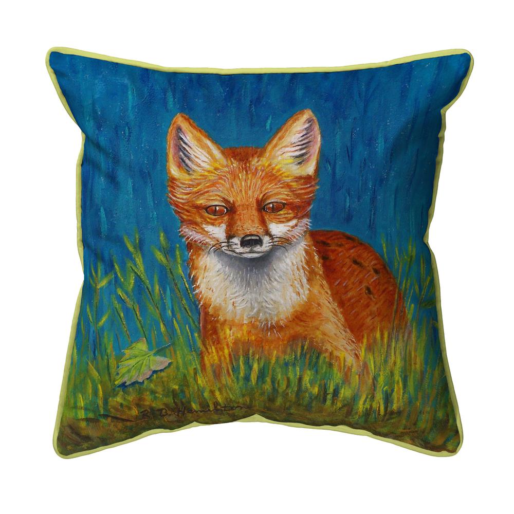 Red Fox Large Indoor/Outdoor Pillow 18x18. Picture 1