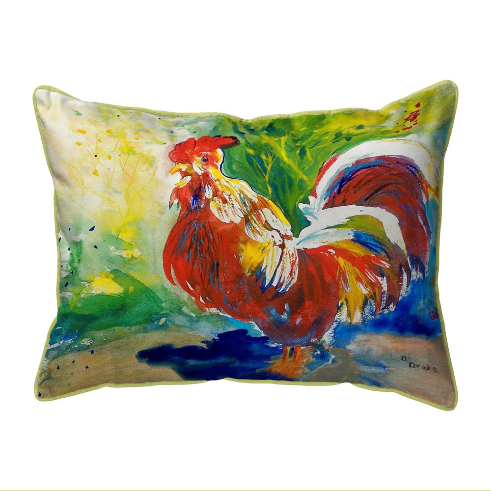 Red Rooster Large Indoor/Outdoor Pillow 16x20. Picture 1