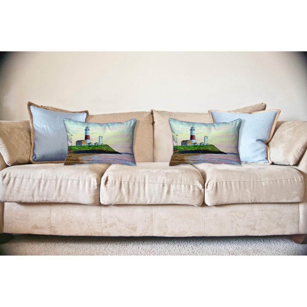 Montauk Lighthouse Large Pillow 16x20. Picture 3