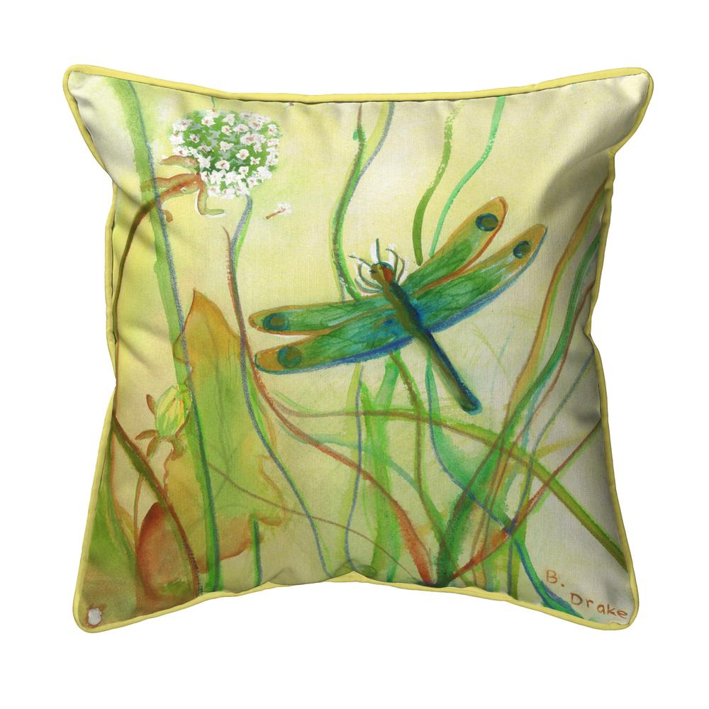 Betsy's DragonFly Large Indoor/Outdoor Pillow 18x18. Picture 1