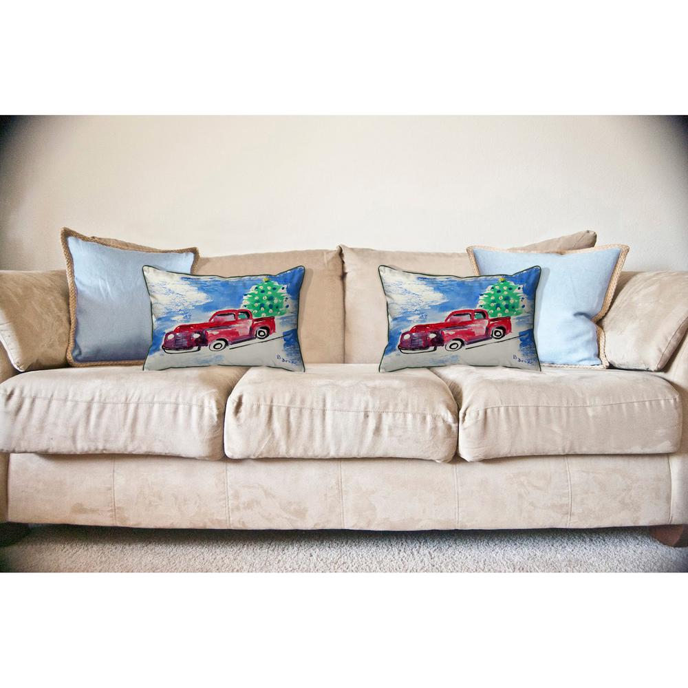 Truck & Tree Large Pillow 16x20. Picture 3