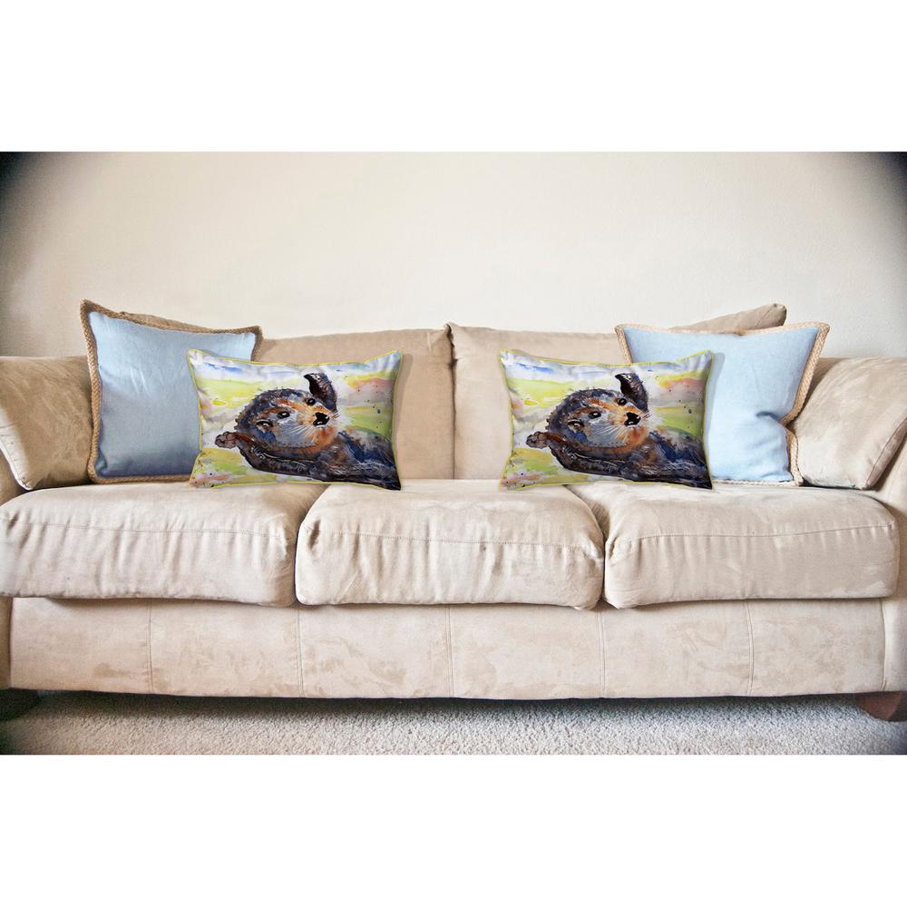 Otter Large Indoor/Outdoor Pillow 16x20. Picture 3