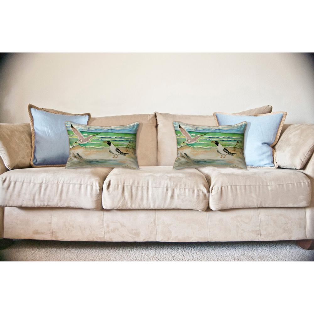 Seagulls Large Indoor/Outdoor Pillow 16x20. Picture 3