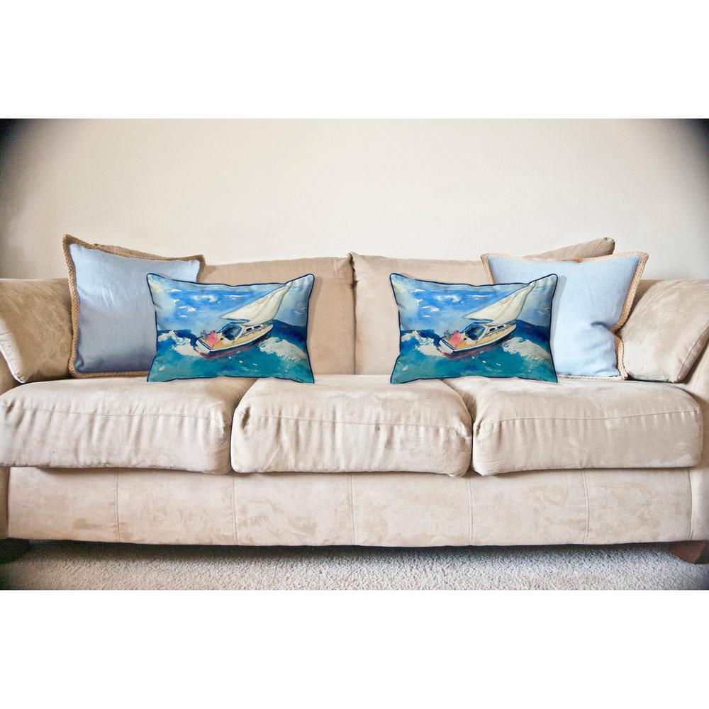 Sailboat Large Indoor/Outdoor Pillow 16x20. Picture 3