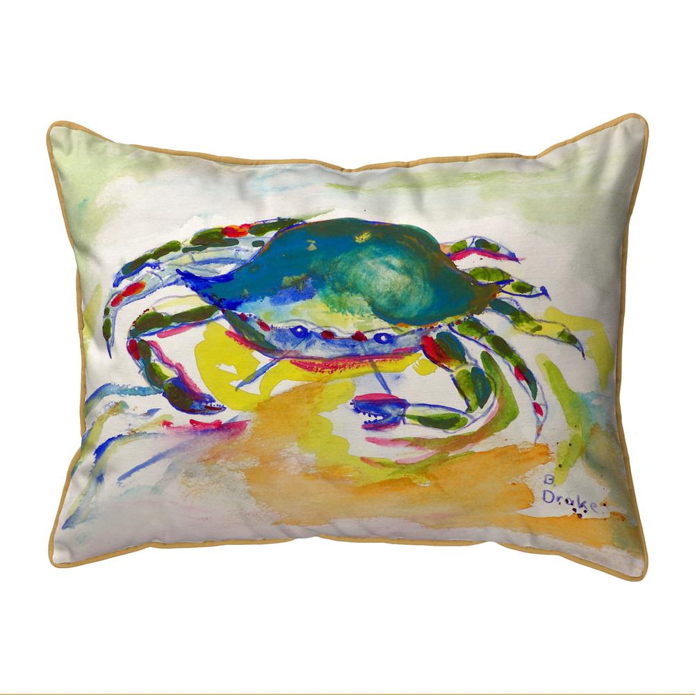 Green Crab Large Indoor/Outdoor Pillow 16x20. Picture 1