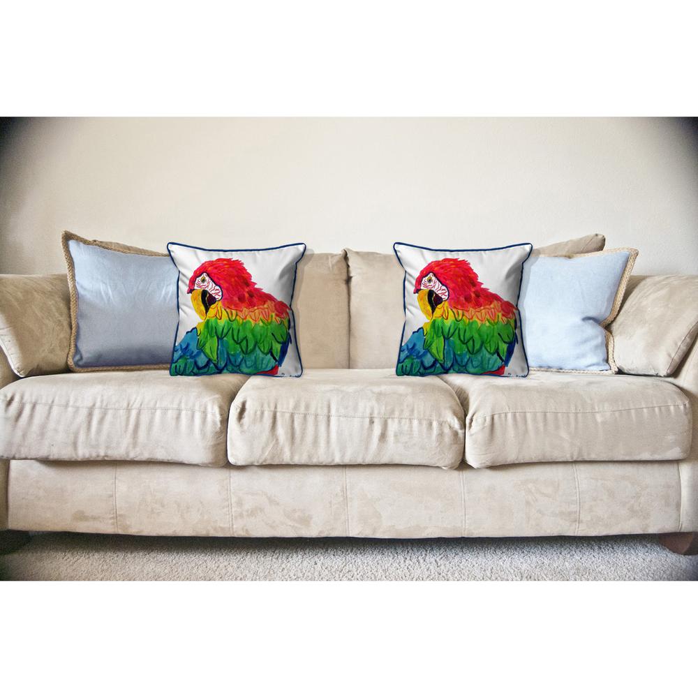 Parrot Head Large Indoor/Outdoor Pillow  18x18. Picture 3