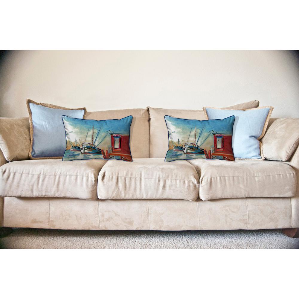 Shrimp Boat Large Indoor/Outdoor Pillow 16x20. Picture 3