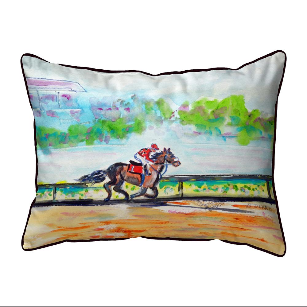 Inside Track Large Indoor/Outdoor Pillow 16x20. Picture 1