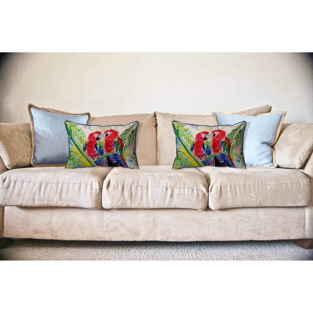 Two Parrots Large Indoor/Outdoor Pillow 16x20. Picture 3