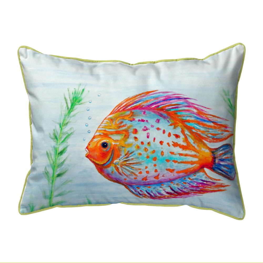 Orange Fish Large Indoor/Outdoor Pillow 16x20. Picture 1