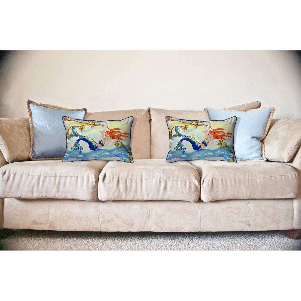 Resting Mermaid Large Indoor/Outdoor Pillow 16x20. Picture 3