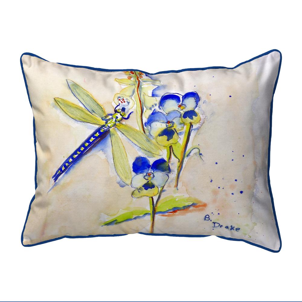 Blue DragonFly Large Indoor/Outdoor Pillow 16x20. Picture 1