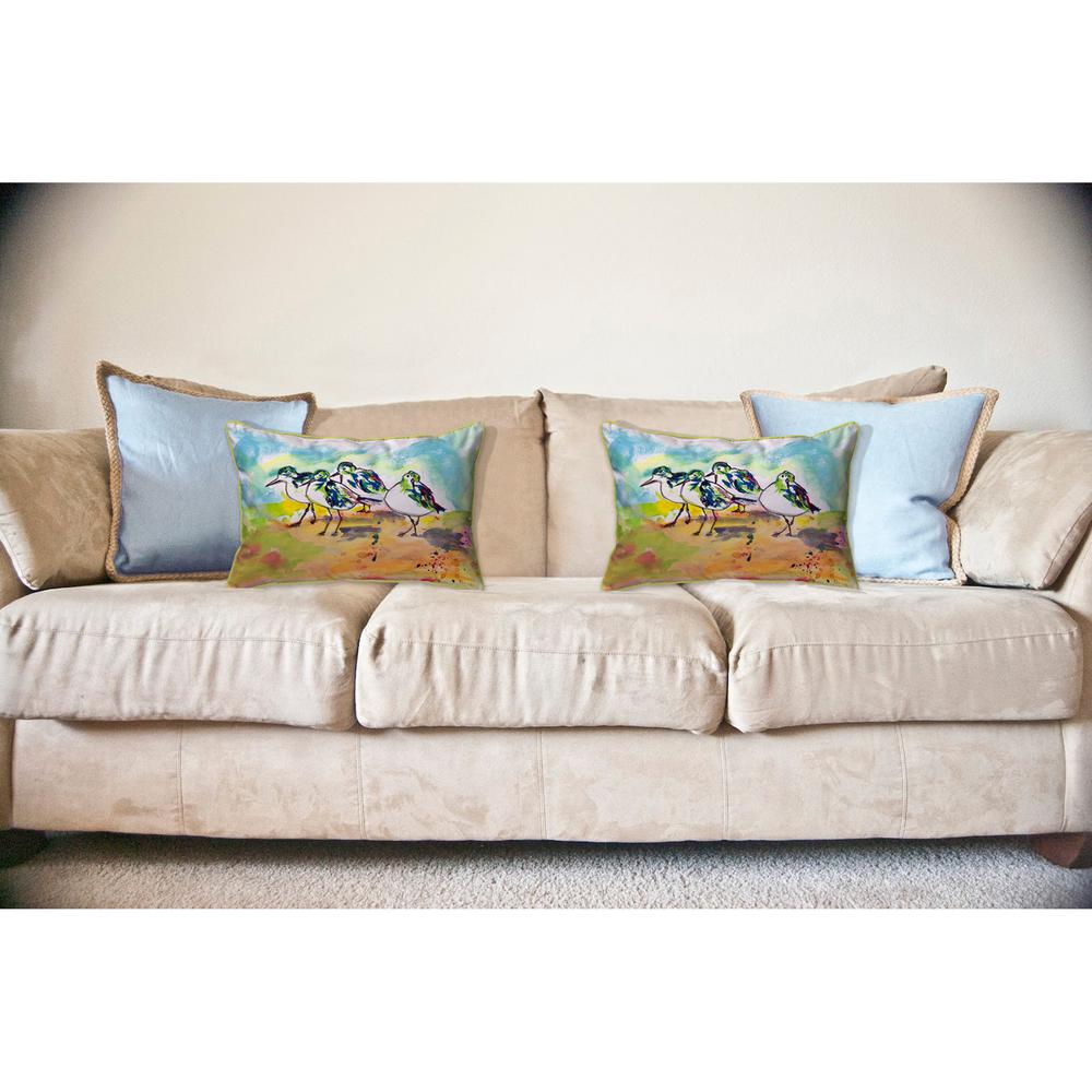 Sanderlings Large Indoor/Outdoor Pillow 16x20. Picture 3