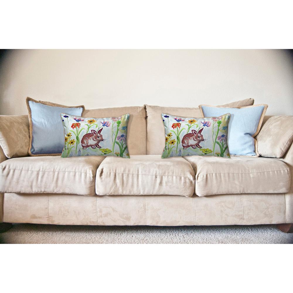 Whiskers Bunny Large Indoor/Outdoor Pillow 16x20. Picture 3