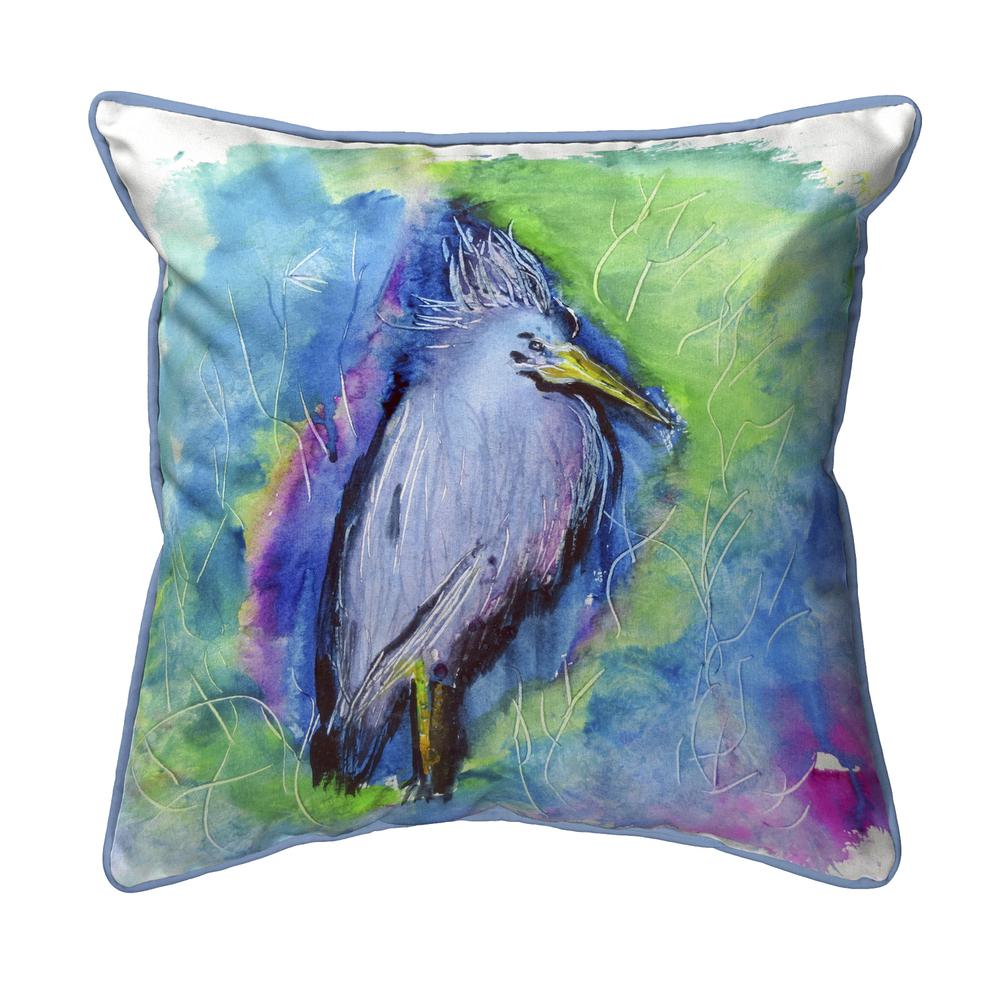 Little Blue Heron Large Indoor/Outdoor Pillow 18x18. Picture 1