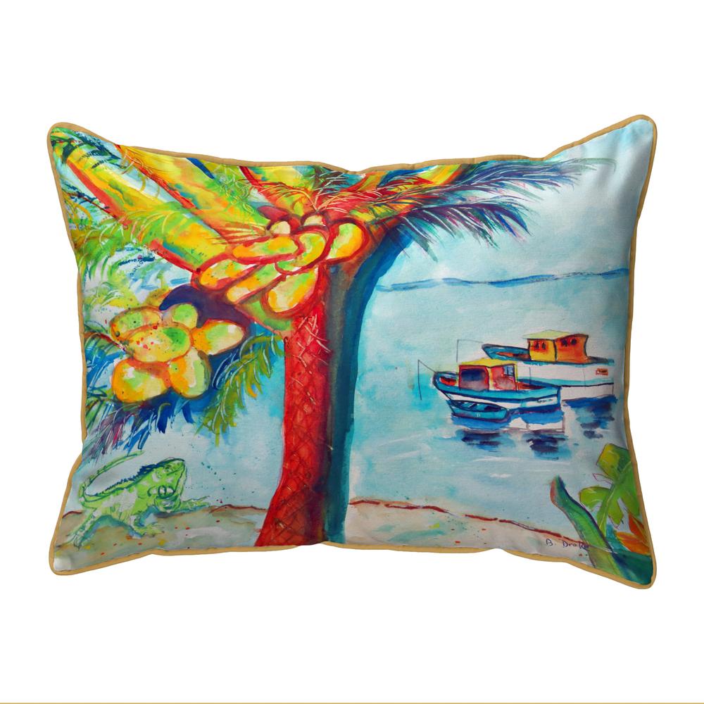 Cocoa Nuts & Boats Large Indoor/Outdoor Pillow 18x18. Picture 1