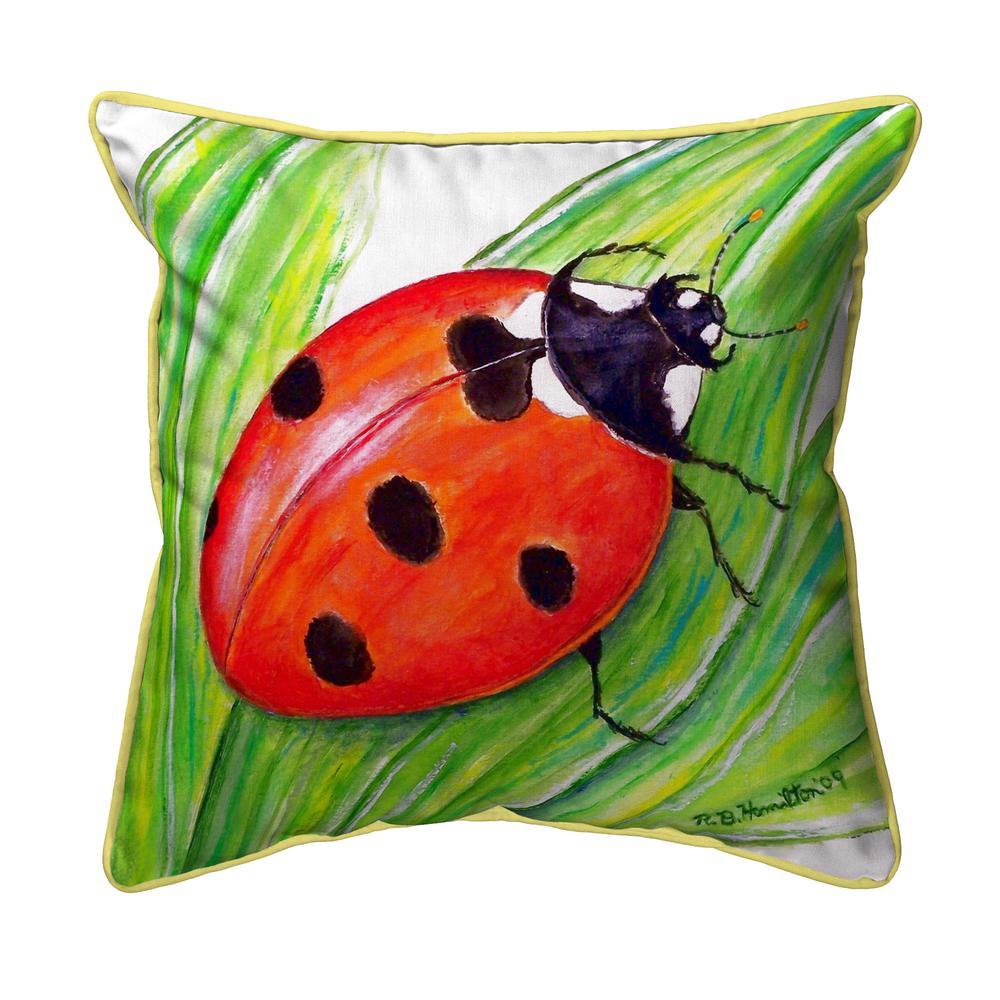 Ladybug Large Indoor/Outdoor Pillow 18x18. Picture 1