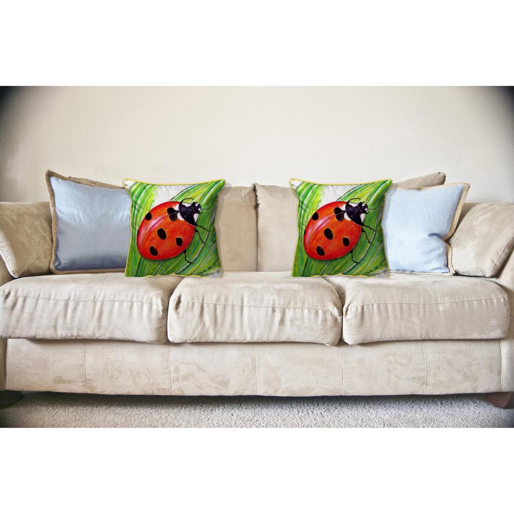 Ladybug Large Indoor/Outdoor Pillow 18x18. Picture 3