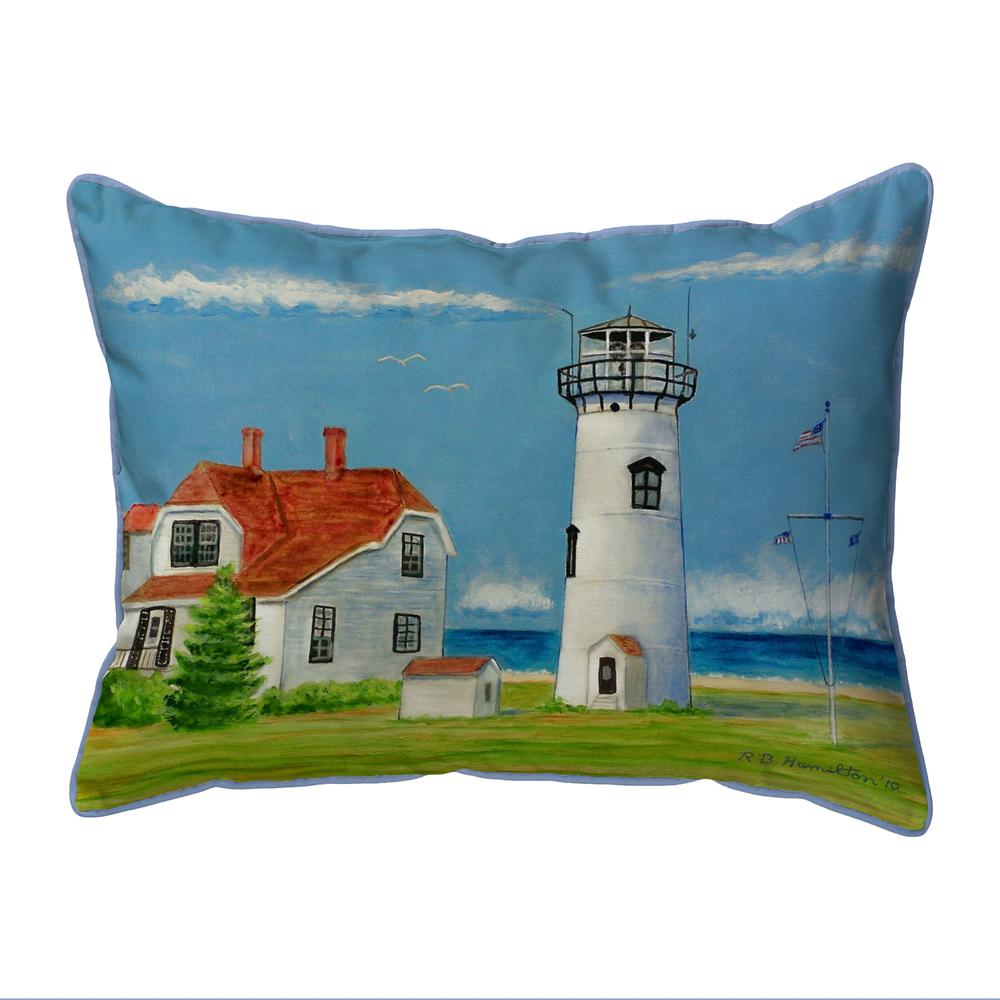 Chatham MA Lighthouse Large Indoor/Outdoor Pillow 18x18. Picture 1