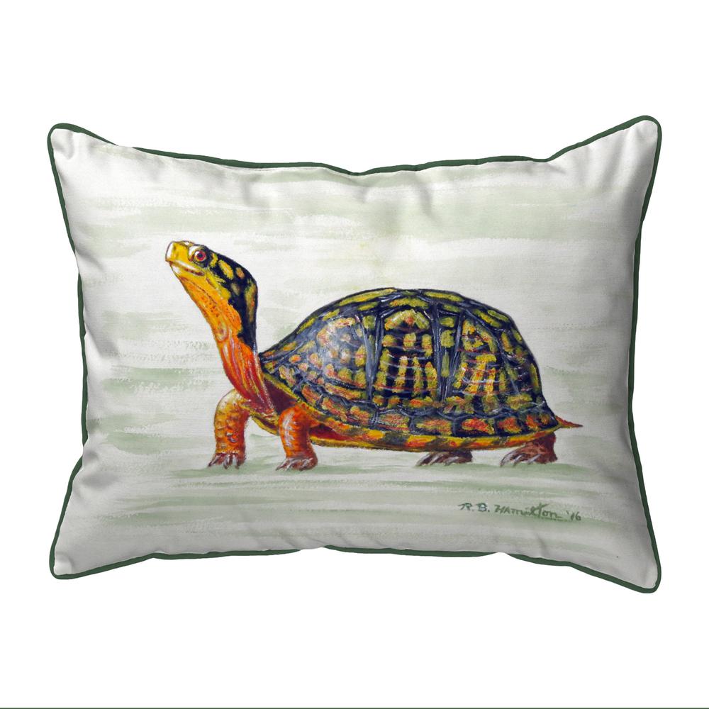 Happy Turtle Large Indoor/Outdoor Pillow 16x20. Picture 1