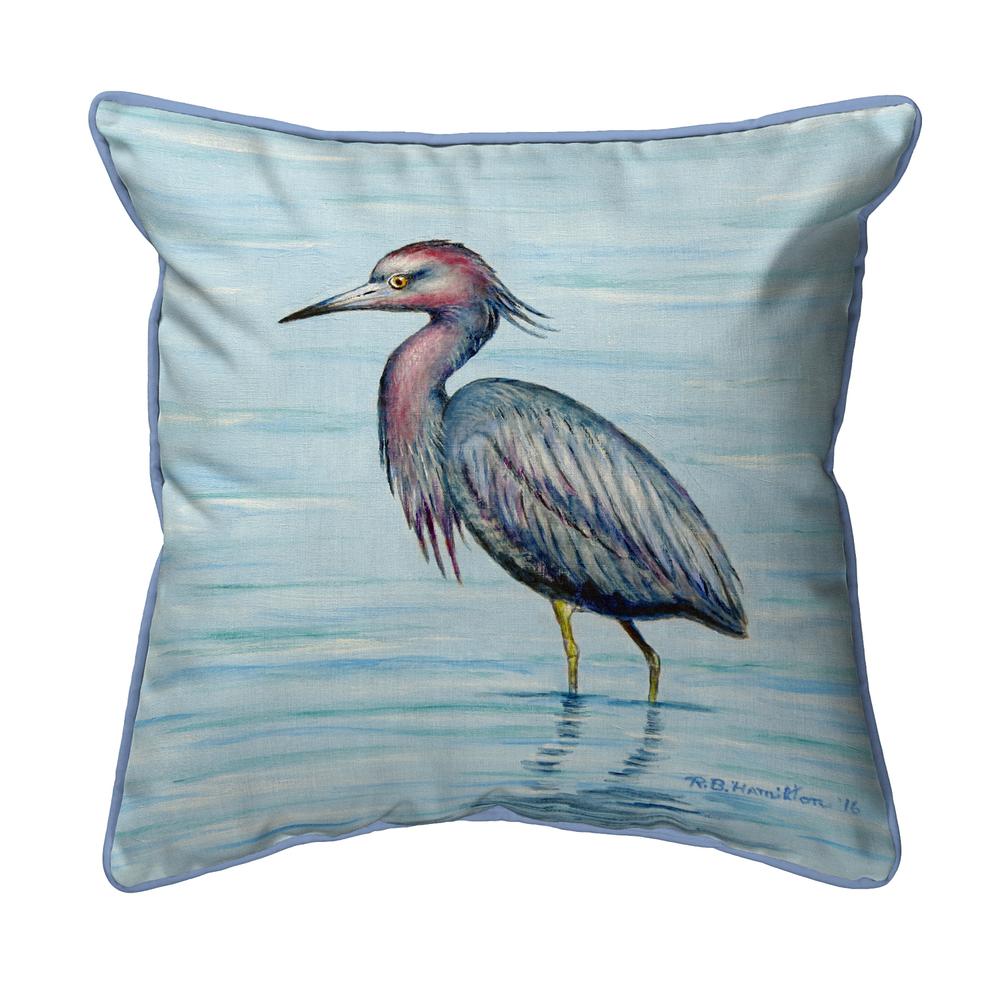 Dick's Little Blue Heron Large Indoor/Outdoor Pillow 18x18. Picture 1