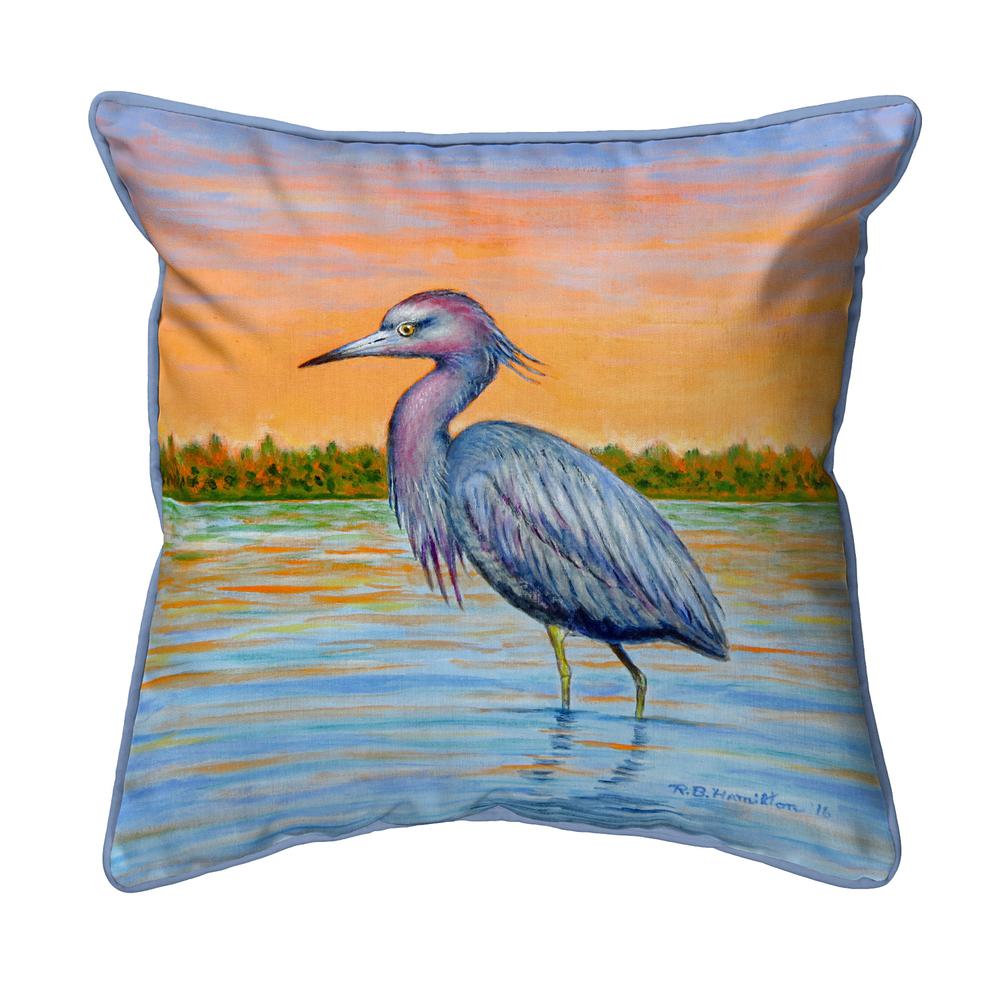 Heron & Sunset Large Indoor/Outdoor Pillow 18x18. Picture 1