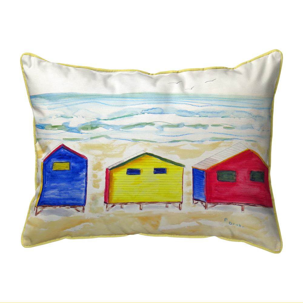 Beach Bungalows Large Indoor/Outdoor Pillow 16x20. Picture 1