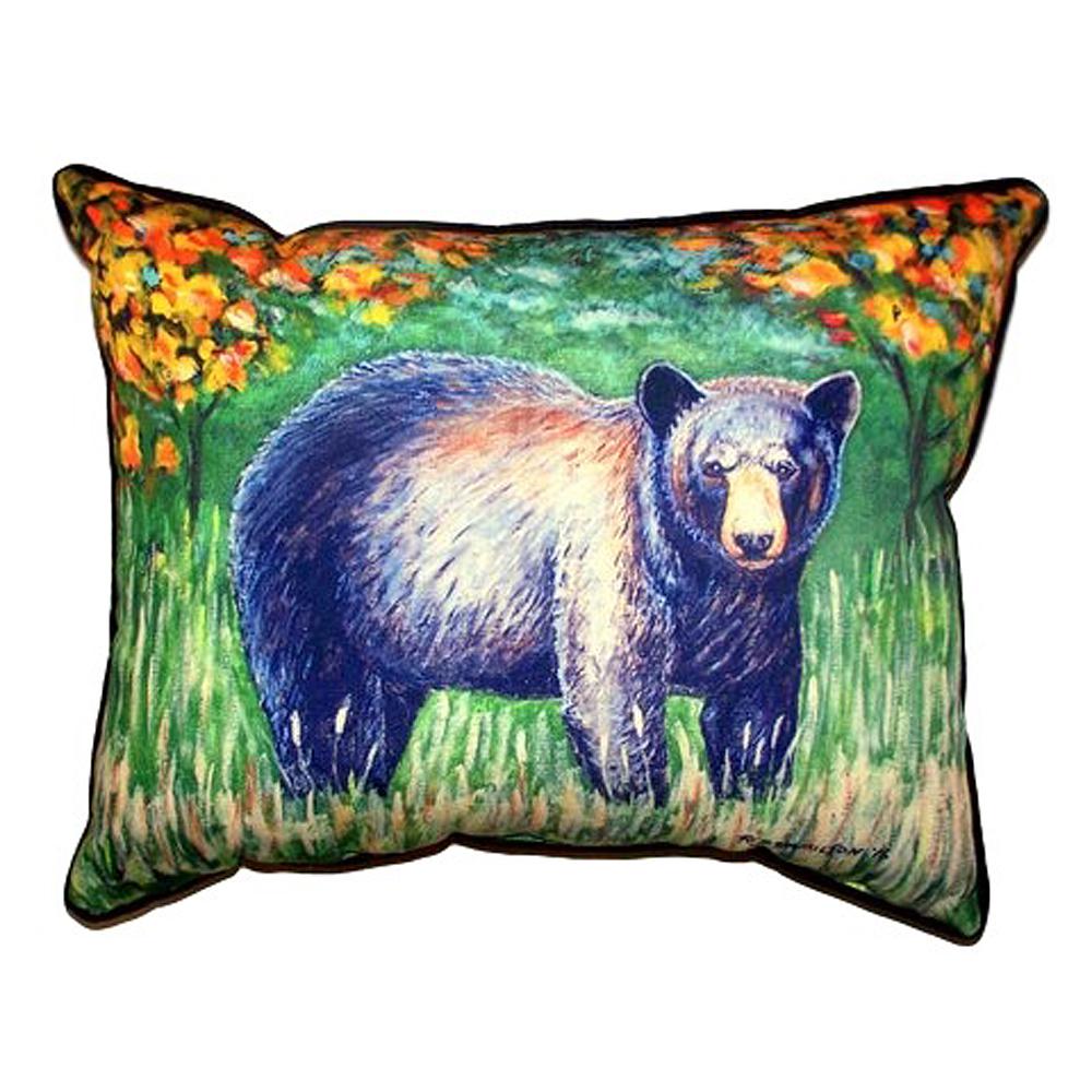 Black Bear Large Indoor/Outdoor Pillow 16x20. Picture 1