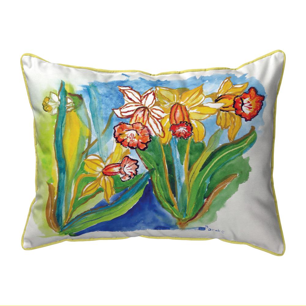 Daffodils Large Indoor/Outdoor Pillow 16x20. Picture 1