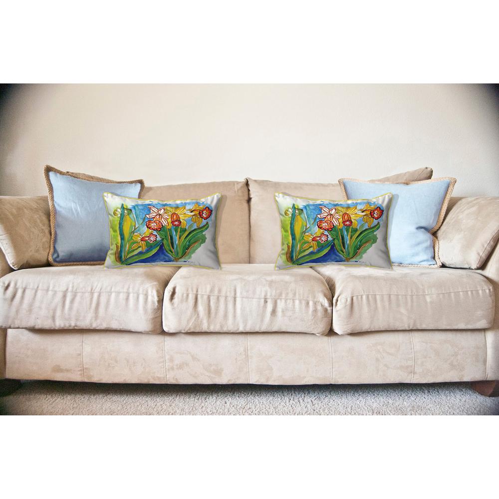 Daffodils Large Indoor/Outdoor Pillow 16x20. Picture 3